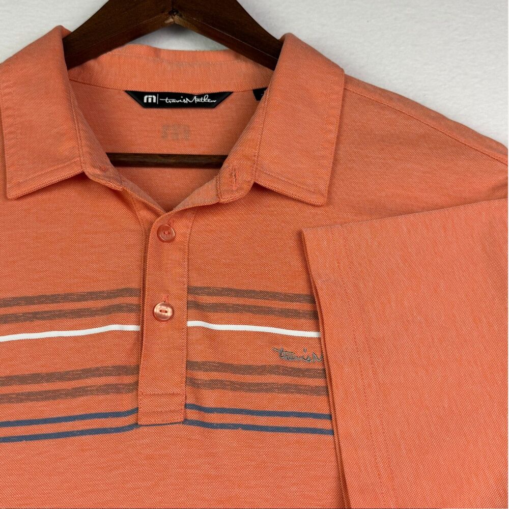 TravisMathew Coral Golf Polo Shirt Large